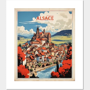 Alsace France Vintage Poster Tourism 2 Posters and Art